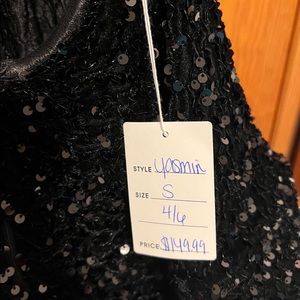 Black strapless dress